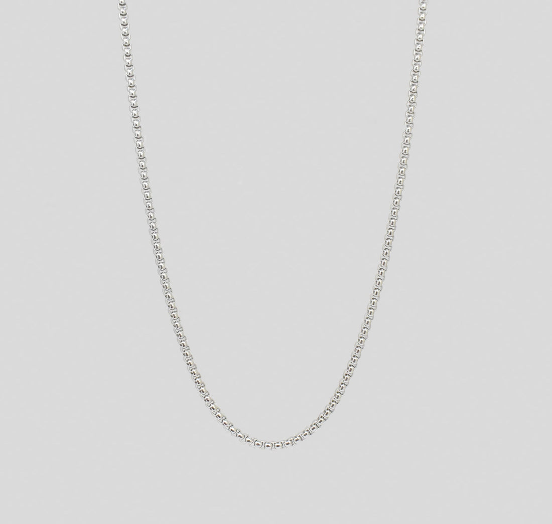 thin silver rolo chain mens waterproof jewelry