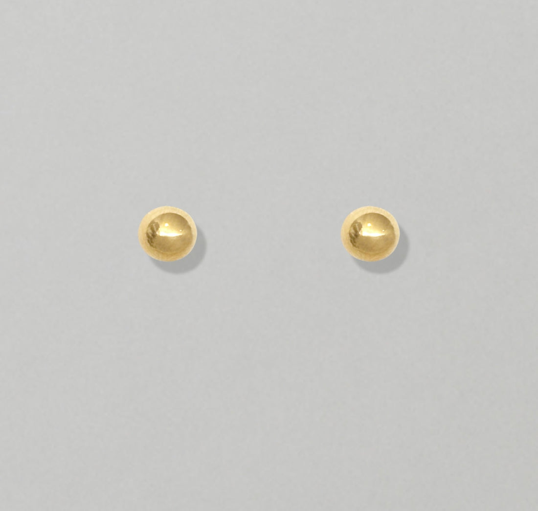 gold ball stud screw back earrings mens waterproof jewelry