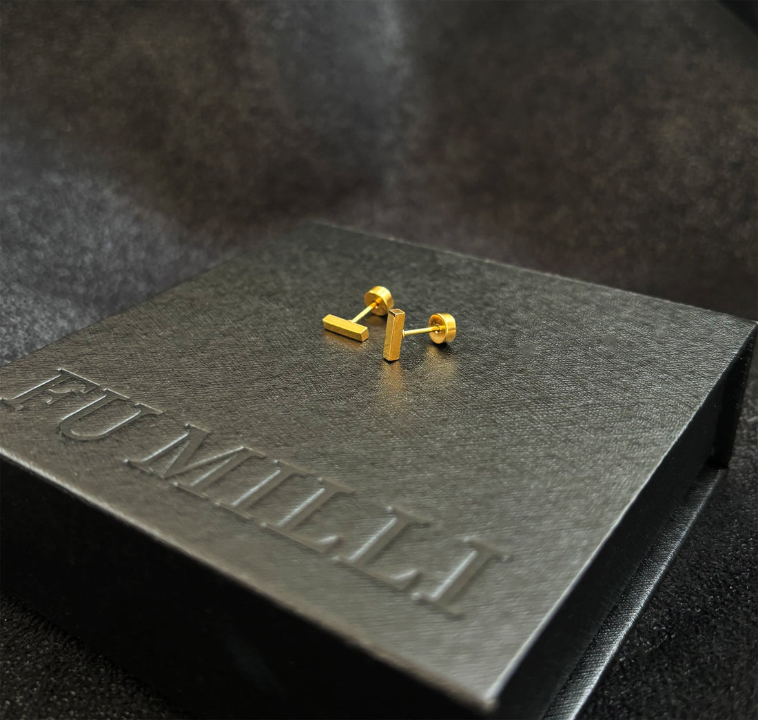 gold bar earrings mens waterproof earrings