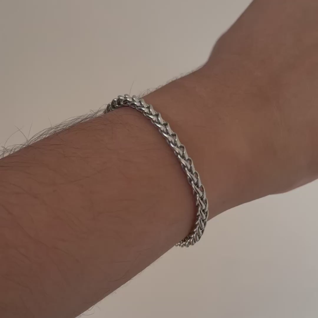 SILVER WHEAT CHAIN BRACELET - 5MM