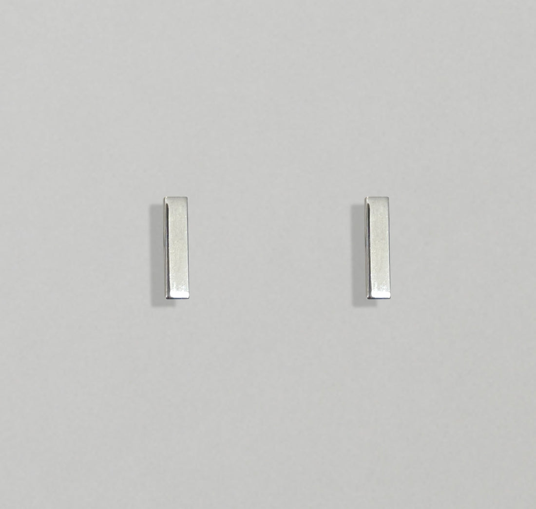 silver bar earrings mens waterproof jewelry