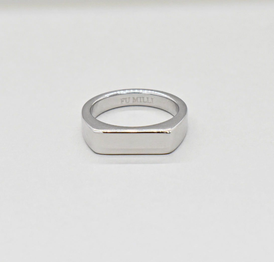 silver bar men mens tarnish free rings